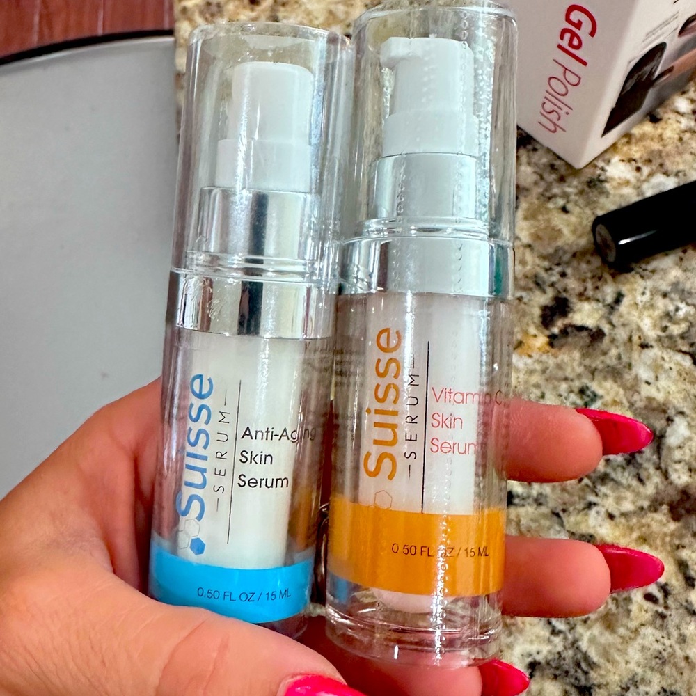 SUISSE Anti-Aging and Vitamin C Up Serum- 2 Bottles NWT